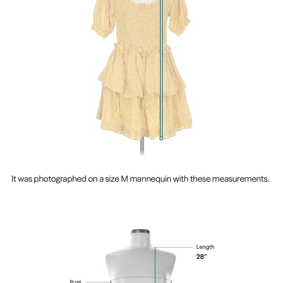 Cleobella Yellow Patterned Mini Dress - Picture 6 of 6